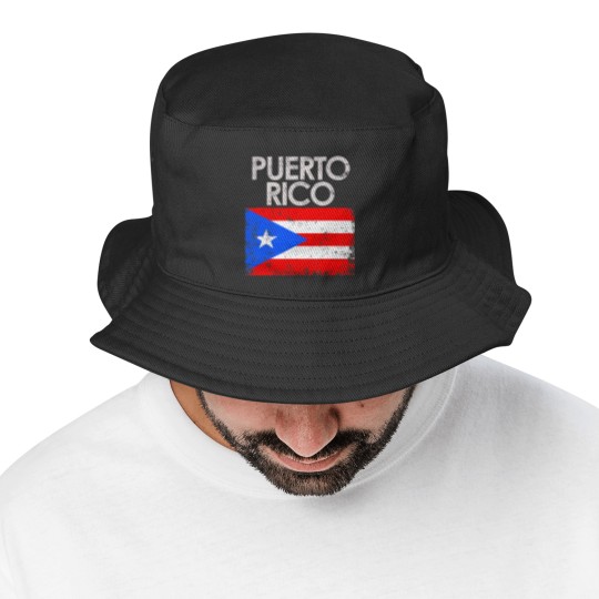 Discover Vintage Puerto Rico Rican Flag Bucket Hats