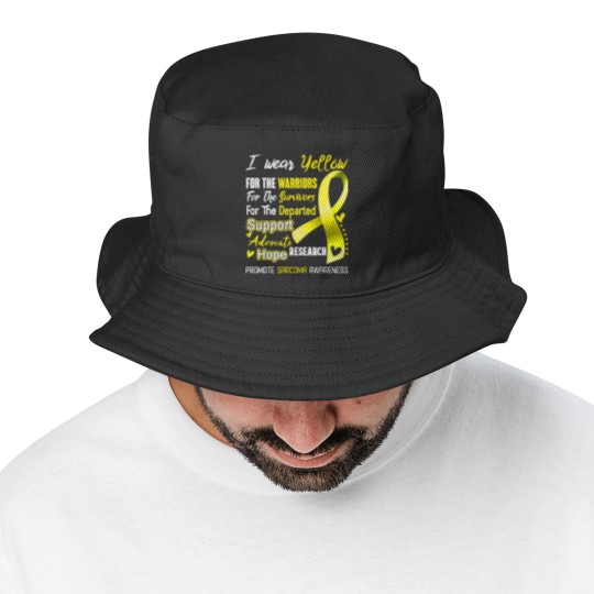 Discover I Wear Yellow For Sarcoma Awareness Support Sarcoma Warrior Gifts - Sarcoma Awareness - Bucket Hats