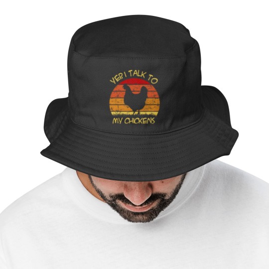 Discover Yep, I Talk To My Chickens Vintage - Yep I Talk To My Chickens Vintage - Bucket Hats