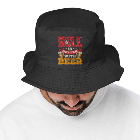 Discover rock n roll beer Bucket Hats