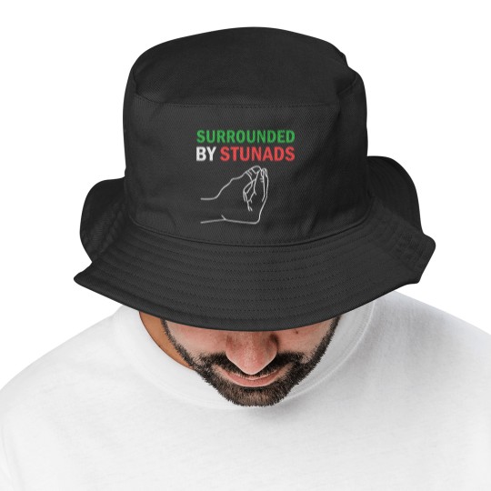 Discover Surrounded by Stunads Funny Italian Sayings Bucket Hats