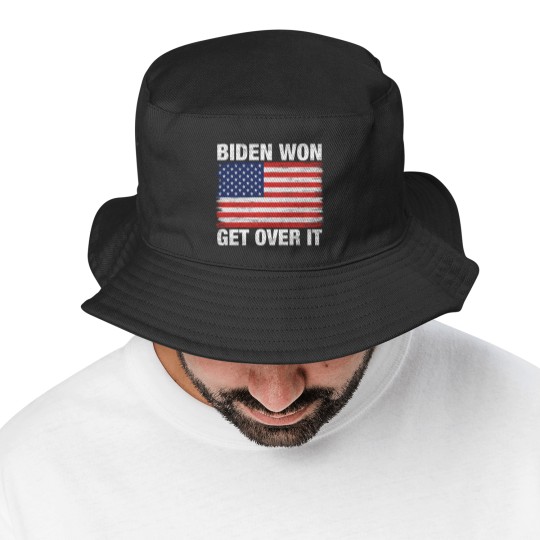 Discover Biden Won Get Over It Us Flag - Biden Wins - Bucket Hats