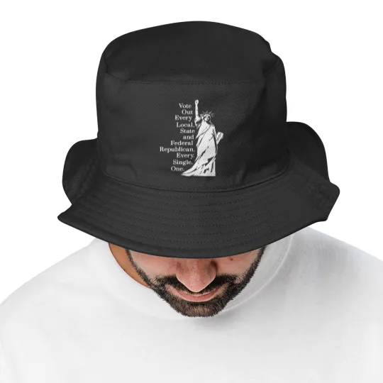 Discover Vote Out Republicans Statue of Liberty Bucket Hats