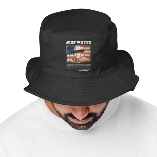Discover John Wayne - Awesome John Wayne american flag te Bucket Hats