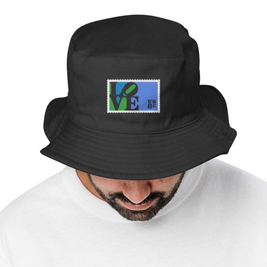 Discover Love Stamp Stencil (Robert Indiana) - Love - Bucket Hats
