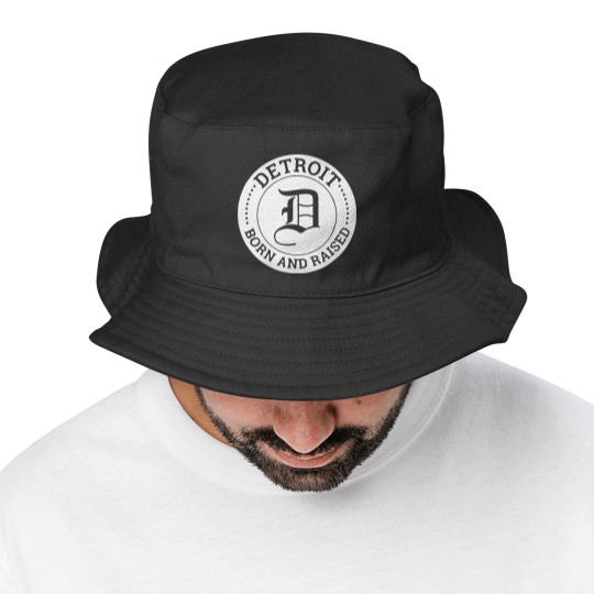 Discover detroit born and raised birthday Bucket Hats