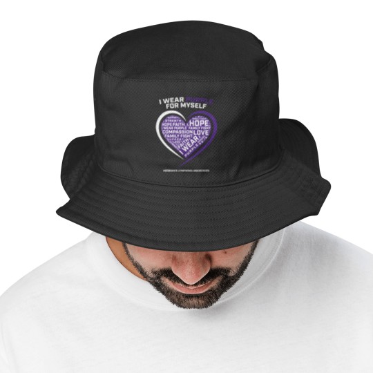 Discover Hodgkin'S Disease Purple Hodgkins Lymphoma Cancer Bucket Hats