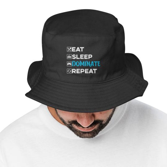 Discover eat sleep dominant repeat Bucket Hats