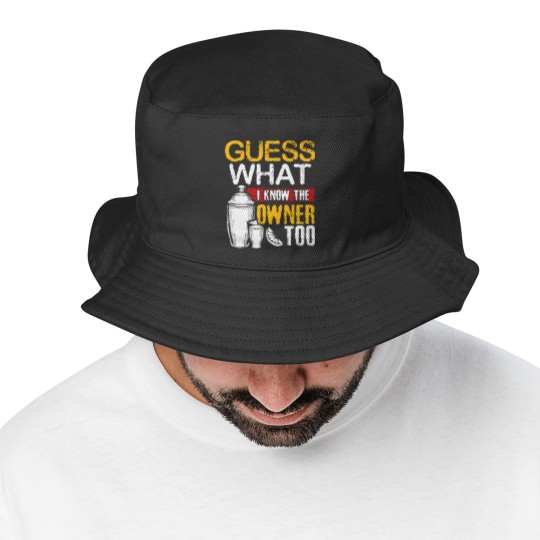 Discover Guess What I Know The Owner Too Waitress Bucket Hats