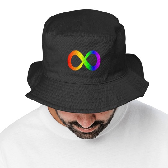 Discover autism infinity symbol// rainbow Bucket Hats