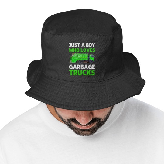 Discover Just A Boy Who Loves Garbage Trucks Bucket Hats