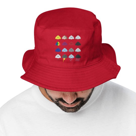 Discover Rain Drops Cloud Rainy Wet Clouds Cloudy Day Mood Bucket Hats