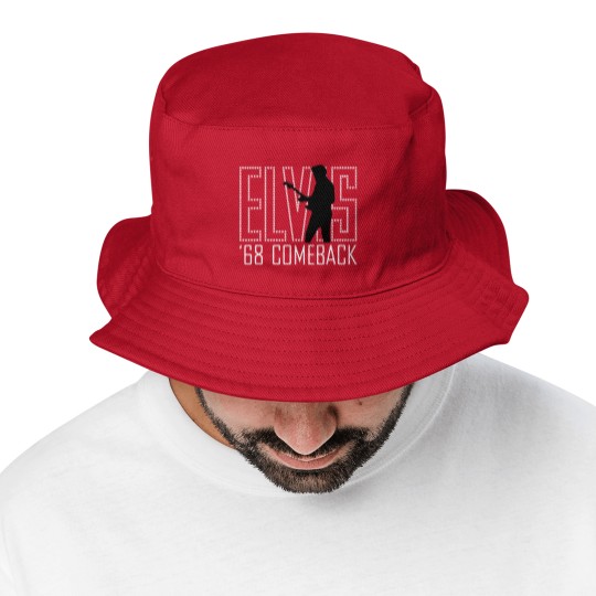 Discover Elvis Presley  68 Comeback Red Sign Bucket Hats