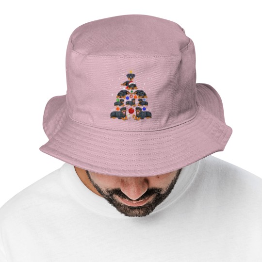 Discover Funny Christmas Rottweiler Dog Bucket Hats , Rottweiler Dog