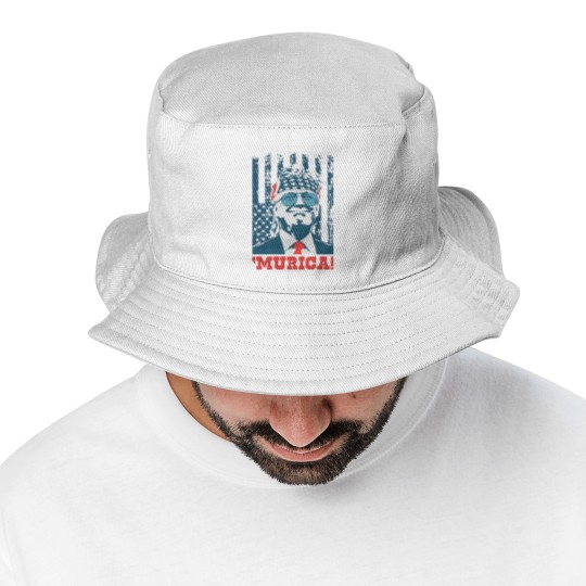 Discover Donald Trump Bucket Hats Murica 4th of July Patriotic American Party USA Bucket Hats