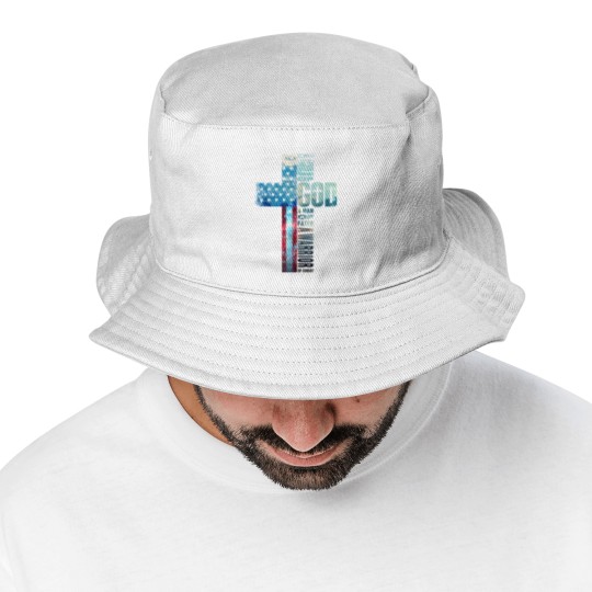Discover Faith Cross American Flag Bucket Hats Christ Jesus Religious Bucket Hats