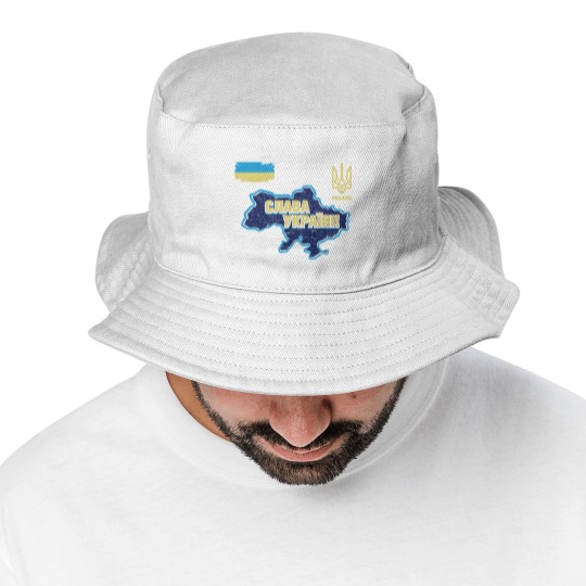 Discover Glory to Ukraine Map Football Team Bucket Hats