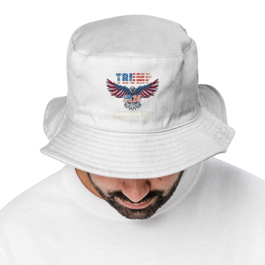 Discover Trump 2024 Flag Take America Back Men Women - Trump 2024 Bucket Hats