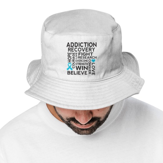 Discover Addiction Recovery Awareness Ribbon - Addiction Recovery Awareness - Bucket Hats