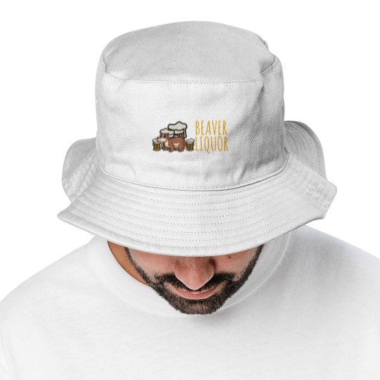 Discover Funny Beaver Liquor Animal Pun Beer Lover Drinking Bucket Hats