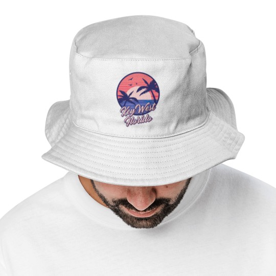 Discover Key West Florida Sunset Beach Summer Seawaves Bucket Hats