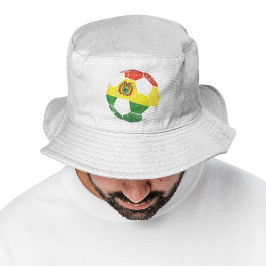 Discover Bolivia Soccer Ball Flag Bucket Hats