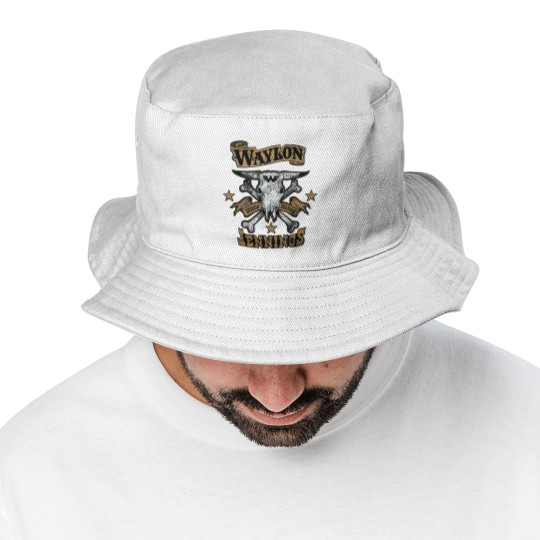 Discover Waylon Jennings Logo Design Classic Bucket Hats