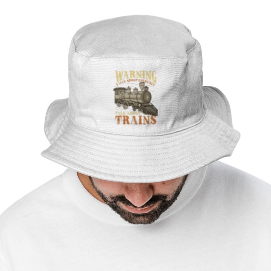 Discover Trains Railroad Train Lover - Train - Bucket Hats