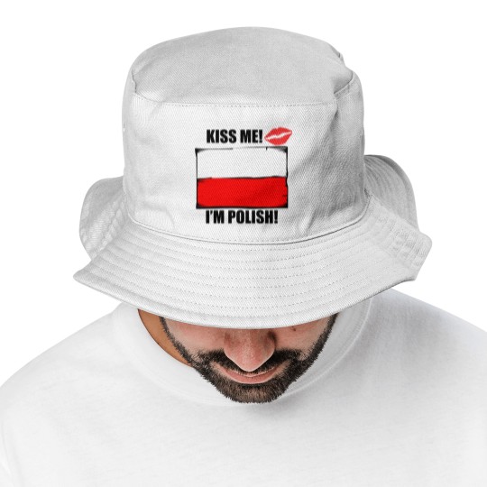 Discover Kiss Me I'm Polish Bucket Hats