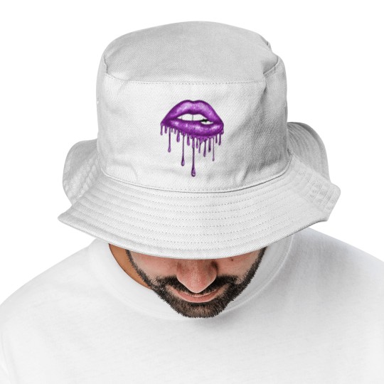 Discover Drip Purple Lips - Lips - Bucket Hats