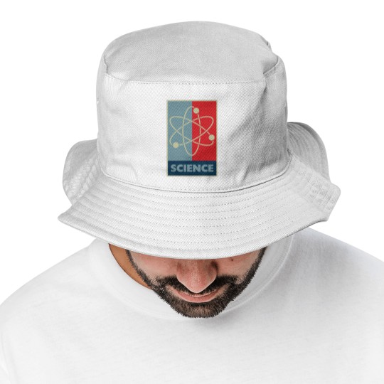 Discover Science red blue atom Bucket Hats