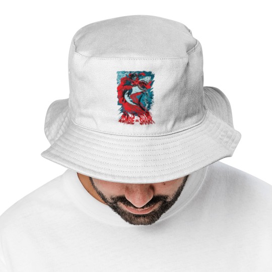 Discover Shark Vs Zombie Bucket Hats