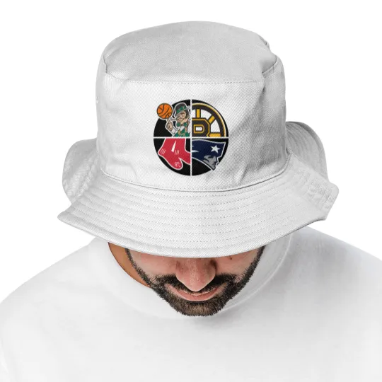 Discover Boston Sports Quad Cap Bucket Hats