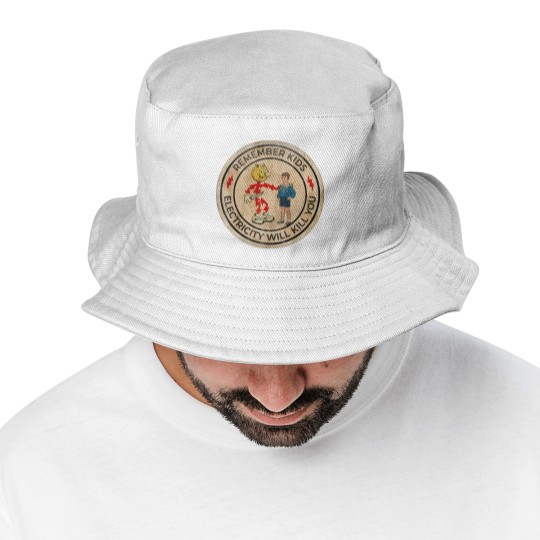 Discover REMEMBER KIDS ELECTRICITY WILL KILL YOU # FRESH DESIGN - Electricity Will Kill You - Bucket Hats