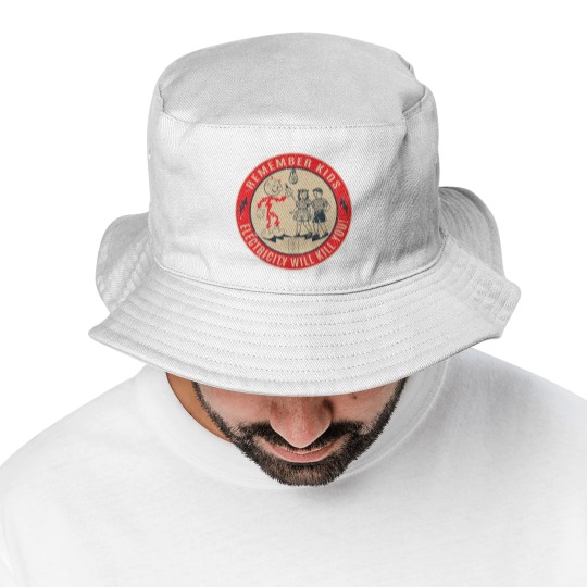 Discover CIPS Retro Sign - Electricity will kill you - Electricity Will Kill You - Bucket Hats
