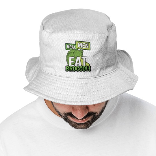 Discover Real Men Eat Broccoli - Men - Bucket Hats