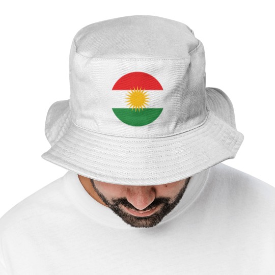 Discover Kurdistan Kurdish flag banner Bucket Hats