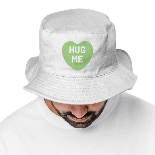Discover Hug Me Green Candy Heart Bucket Hats