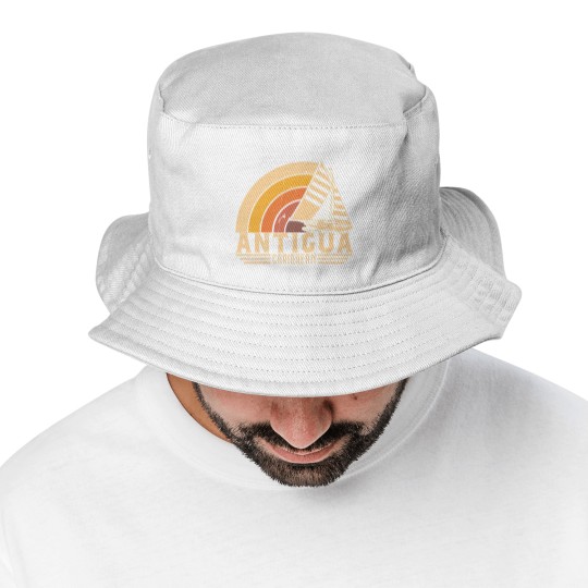 Discover Antigua Retro Sailing Vacation Design - Antigua - Bucket Hats