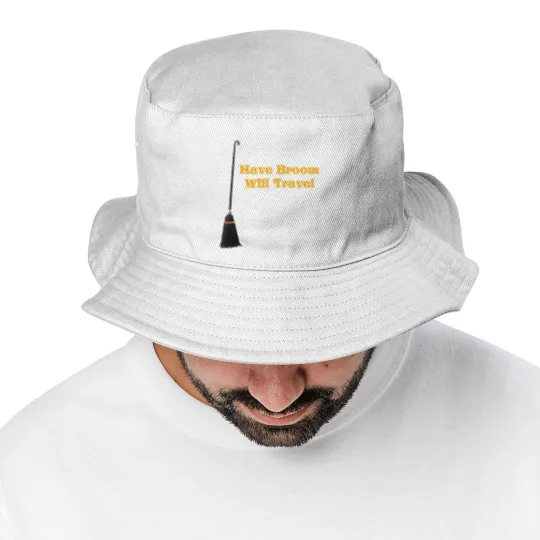 Discover Funny Have Broom Will Travel Halloween Bucket Hats
