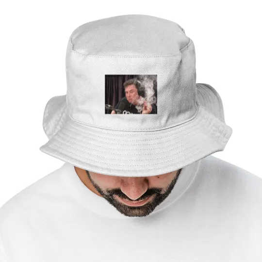 Discover Pfnetie  Elon Musk Smokes Short Sleeve Bucket Hats