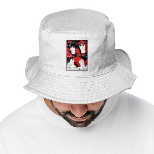 Discover the slits band punk rock distressed colorful grungy vintage Bucket Hats