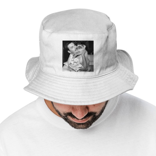 Discover Freddie Mercury and his cat photo Bucket Hats, Freddie Mercury Bucket Hats