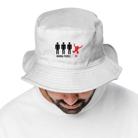 Discover Normal People Me Skydiver Skydive Funny Parachute Bucket Hats