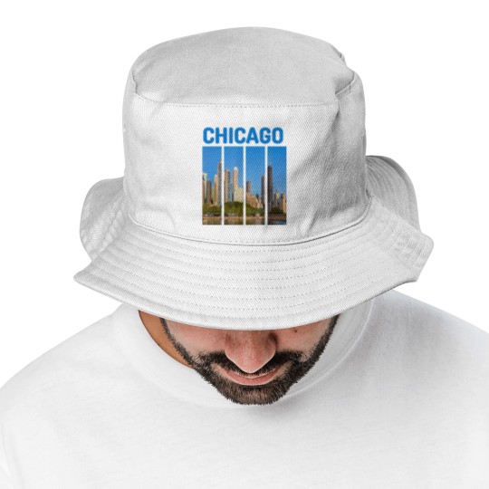 Discover Downtown Chicago Skyline Souvenirs State Illinois Bucket Hats Bucket Hats