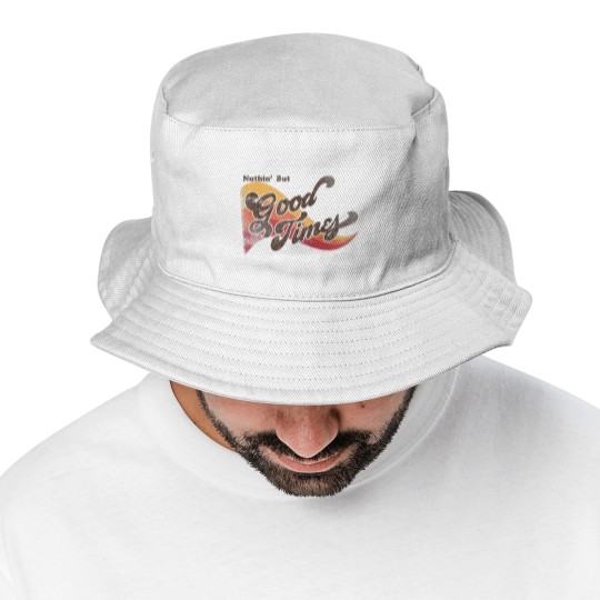 Discover Nuthin' But Good Times 70's Vintage Distressed Retro Bucket Hats