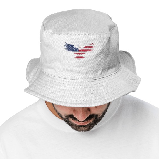 Discover Patriotic American Flag Eagle FAFO / F.A. & F.O. B Zip Bucket Hats