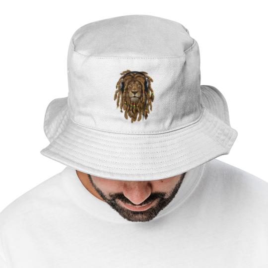 Discover Rasta Reggae Lion Music Art for Rastafari Lover Bucket Hats