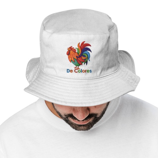Discover De Colores Rooster Gallo Men's Jersey Polo Bucket Hats