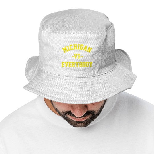 Discover Michigan Vs Everybody Bucket Hats, College Team Bucket Hats, Wolverines Football Fan Gear